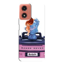 Чехол с печатью для Motorola MOTO G04 - (Мода) (AlphaPrint) (На машине)