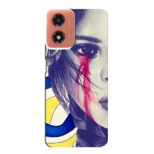 Чехол на Motorola MOTO G04 Украинский дизайн (Слезы Украины)