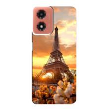 Чехол Эйфелева Башня для Motorola MOTO G04 - (AlphaPrint) (Солнечная башня)