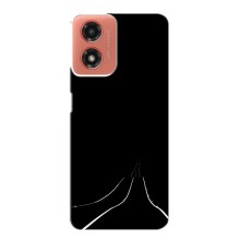Чехол с картинками на черном фоне для Motorola MOTO G04 – Дорога
