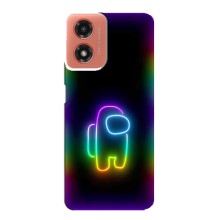 Чехол Амонг Ас для Motorola MOTO G04 (AlphaPrint) (Яркий скин)
