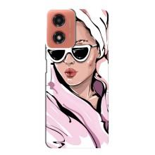 Чехол с картинкой Модные Девчонки Motorola MOTO G04 (Девушка в халате)