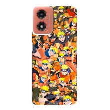 Чехлы с принтом Наруто на Motorola MOTO G04 (Коллаж Наруто)