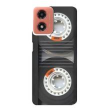 Чехол с Прикольным принтом на Motorola MOTO G04 (Кассета магнитофона)