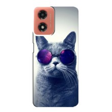 Чехол с принтом для Motorola MOTO G04 (AlphaPrint) Модные коты (Стильный кот)