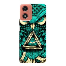 Чехол с птицами на Motorola MOTO G04 (VPrint) (Сова с глазом)