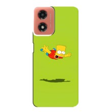 Чехол с Симпсонами для Motorola MOTO G04 (VPrint) (Барт Симпсон)