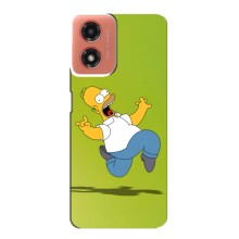 Чехол с Симпсонами для Motorola MOTO G04 (VPrint) (Гомер Симпсон)