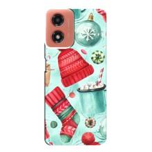 Чехол Санта Клаус для Motorola MOTO G04 (Одежда)