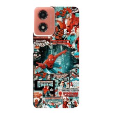 Чехол Супергерой Человека Паука на Motorola MOTO G04 (Комиксы Человек Паук)