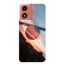 Чехол (ТПУ) с планетами на Motorola MOTO G04 – Сатурн