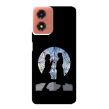 Чехлы Венсдей на Motorola MOTO G04 Уэнсдей (AlphaPrint) (комната Уэнздей)