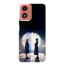 Чехлы Венсдей на Motorola MOTO G04 Уэнсдей (AlphaPrint) (Уэнздей и Инид)