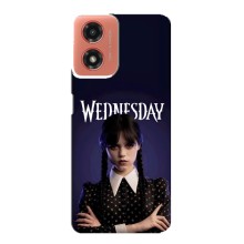 Чехлы Венсдей на Motorola MOTO G04 Уэнсдей (AlphaPrint) (Wednesday)