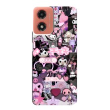 Чехол с кроликом Куроми на Motorola MOTO G04 (Коллаж Куроми)