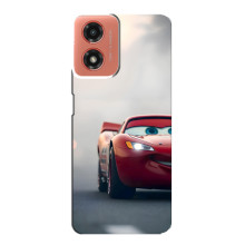 Силиконовый чехол Маквин для Motorola MOTO G04 – Маквин на трасе