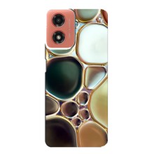 Мраморный чехол на Motorola MOTO G04 (VPrint) (Радужный Мрамор)