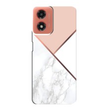 Мраморный чехол на Motorola MOTO G04 (VPrint) (Тройной мрамор)