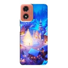 Рождественские Чехлы для Motorola MOTO G04 (VPrint) (Рождественский город)