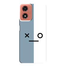 Силиконовые Чехлы (смешные стикеры) для Motorola MOTO G04 – Серо-белый