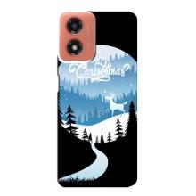 Силиконовый бампер на рождество для Motorola MOTO G04 (Рождественский Олень)