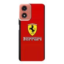 Силиконовый бампер с картинкой машины на Motorola MOTO G04 – Ferrari Logo