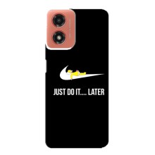 Силиконовый Чехол на Motorola MOTO G04 с картинкой Nike (Later)