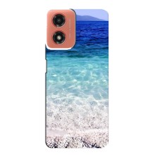 Силиконовый чехол с КАРТИНКАМИ лето для Motorola MOTO G04 (AlphaPrint) (Море)