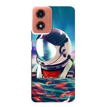 Силіконовый Чохол з принтом "Космонавти" на Motorola MOTO G04 – Космонавт у воді