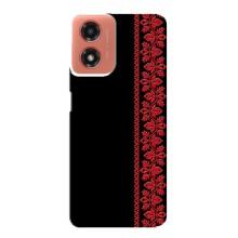 Силіконовый Чохол на Motorola MOTO G04 – Червона вишиванка