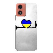 Силіконовий Чохол  на Motorola MOTO G04 (Я-Україна) – Українська кардіограма