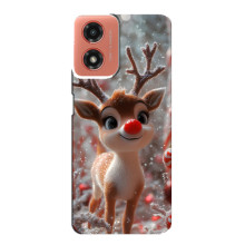 Яркий чехол для Motorola MOTO G04 с Зимними Оленятами