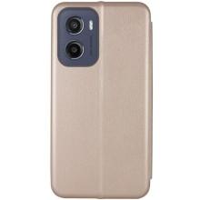 Шкіряний чохол-книжка Classy для Motorola Moto G05 / E15 – Золотий