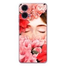 Чехлы (ART) Цветы на Motorola Moto G05 (VPrint) (Очі в квітах)
