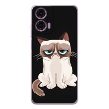 Чохол з принтом для Motorola Moto G05 (AlphaPrint) Модні коти (Сумний кіт)
