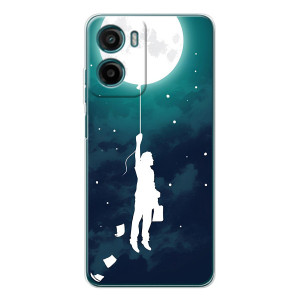 Чехол (ТПУ) с планетами на Motorola Moto G05 – To The moon