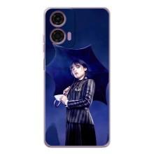 Чохли Венсдей на Motorola Moto G05 Уенсдей (AlphaPrint) (Венздей з парасолькою)