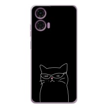 Чохол з малюнком кіт на Motorola Moto G05 (Байдужий кіт)