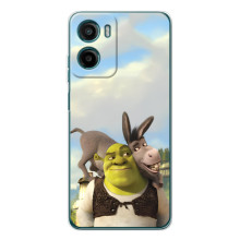 Чехол с мультфильмом Шрек на Motorola Moto G05 – Шрек и осел