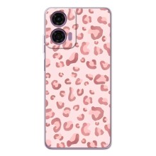 Чохол з розовим принтом для Motorola Moto G05 (Рожевий леопард)