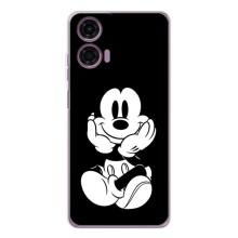 Міккі Маус чохол для Motorola Moto G05 (AlphaPrint - Мультяшні) (Маус на чорному)