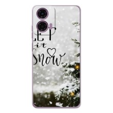 Новорічні, Святкові Чохли для Motorola Moto G05 - 2024 год (Let it snow)