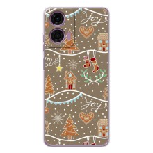 Новорічні, Святкові Чохли для Motorola Moto G05 - 2024 год (Новорічні пряники)