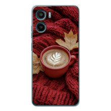 Чехол с уникальным дизайном «Осень с кофе» для Motorola Moto G05 – Кофе на пледе