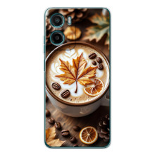 Чехол с уникальным дизайном «Осень с кофе» для Motorola Moto G05 – Пряный кофе