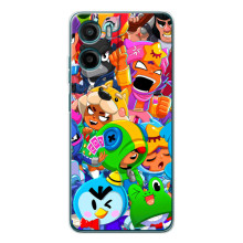 Силиконовый Чехол на Motorola Moto G05 с картинкой Brawl Stars (Brawl-Stars)