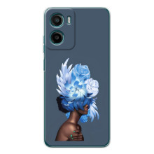 Чехлы (ART) Цветы на Motorola Moto G06 Power (VPrint) – Цветы на голове