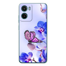 Чехлы с Цветами для Motorola Moto G06 Power (VPrint) (Бабочка на цветочке)