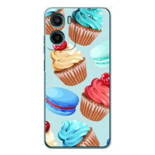 Чехлы с Фруктами для Motorola Moto G06 Power (VPrint) (Кексики)