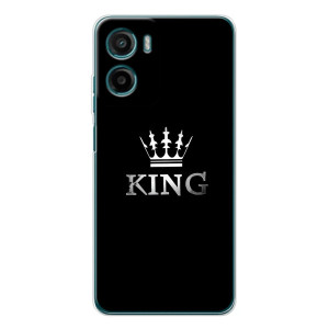 Чехол (Корона на чёрном фоне) для Motorola Moto G06 Power – KING
